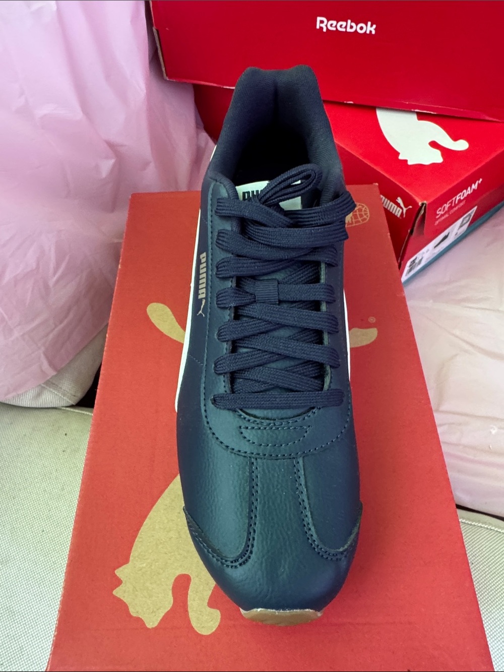 Puma Men’s Navy Blue Low-Top Lace-Up Sneaker
